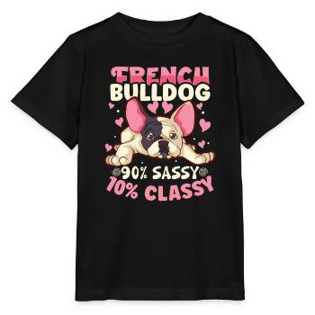 french bulldog english bulldog dog lover bulldog - Stanley/Stella Kinder T-Shirt MINI CREATOR  - Schwarz - Vorne - Mikhail (115cm)