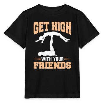 Acroyoga Se défoncer avec vos amis Acro Yoga - T-shirt bio MINI CREATOR Stanley/Stella Enfant - noir - Devant - Mikhail (115cm)