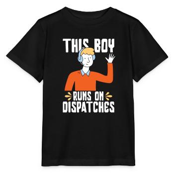 Garçon du centre de contrôle des appels d’urgence - T-shirt bio MINI CREATOR Stanley/Stella Enfant - noir - Devant - Mikhail (115cm)