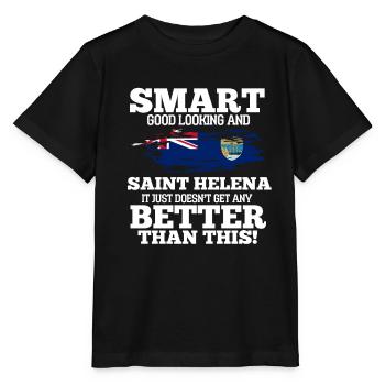 Saint Helena - Stanley/Stella MINI CREATOR Kids’ T-Shirt - black - Front - Mikhail (115cm)
