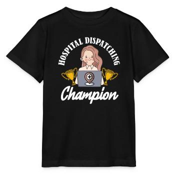Champion du centre de contrôle des appels d’urgence - T-shirt bio MINI CREATOR Stanley/Stella Enfant - noir - Devant - Mikhail (115cm)