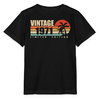 1971 Anniversary Year Original vintage 1971 - Stanley/Stella MINI CREATOR Kids’ T-Shirt - black - Front - Mikhail (115cm)