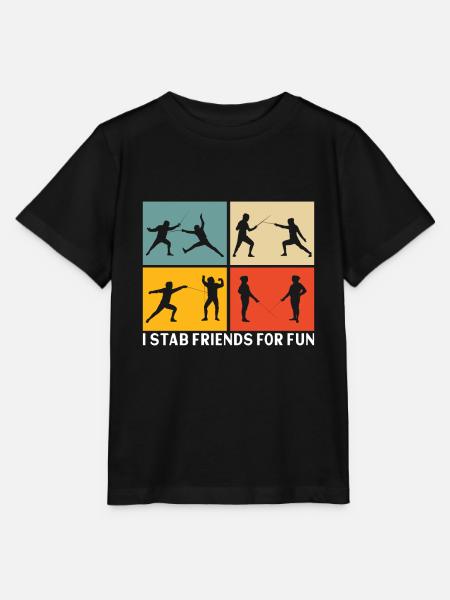 Fechten Fechtsport - Stanley/Stella Kinder T-Shirt MINI CREATOR  - Schwarz