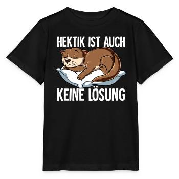Hektik Ist Auch Keine Lösung - Stanley/Stella Kinder T-Shirt MINI CREATOR  - Schwarz - Vorne - Mikhail (115cm)