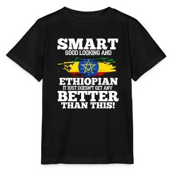 Ethiopia - Stanley/Stella MINI CREATOR Kids’ T-Shirt - black - Front - Mikhail (115cm)