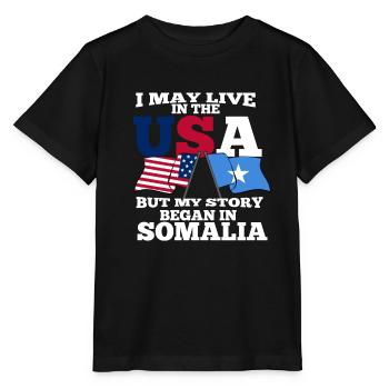 Somalia - Stanley/Stella Kinder T-Shirt MINI CREATOR  - Schwarz - Vorne - Mikhail (115cm)