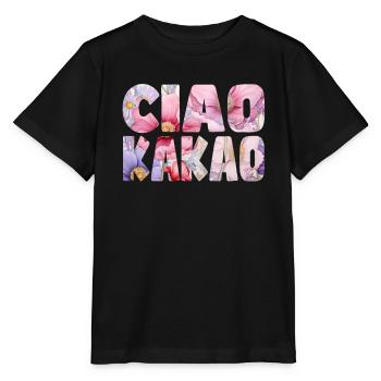 Motif floral de cacao Ciao - T-shirt bio MINI CREATOR Stanley/Stella Enfant - noir - Devant - Mikhail (115cm)