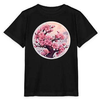 Cherry blossom tree - Stanley/Stella MINI CREATOR Kids’ T-Shirt - black - Front - Mikhail (115cm)