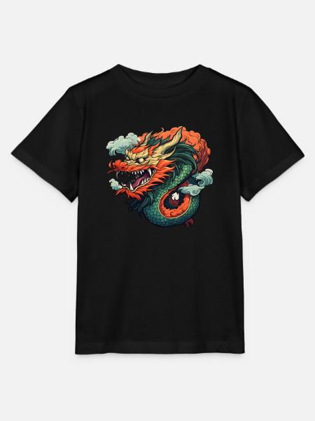 Chinesischer Drache - Stanley/Stella Kinder T-Shirt MINI CREATOR - Schwarz