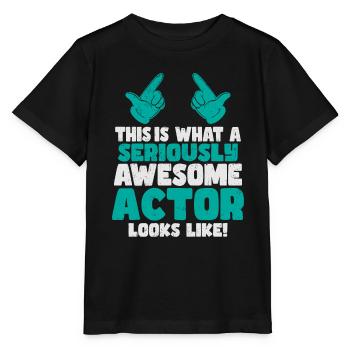This is what a cool awesome actor looks - Stanley/Stella Kinder T-Shirt MINI CREATOR  - Schwarz - Vorne - Mikhail (115cm)