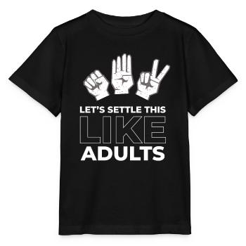 Rock Paper Scissors Like Adults - Stanley/Stella MINI CREATOR Kids’ T-Shirt - black - Front - Mikhail (115cm)