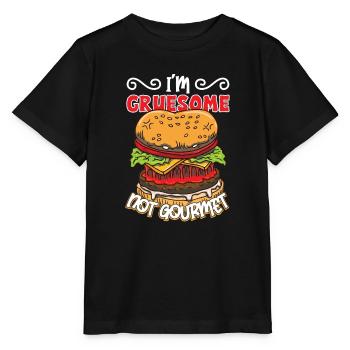 Horror Burgers Fast-Food Halloween Nourriture effrayante Monste - T-shirt bio MINI CREATOR Stanley/Stella Enfant - noir - Devant - Mikhail (115cm)