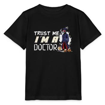 Creepy Halloween horror plague doctor - Stanley/Stella MINI CREATOR Kids’ T-Shirt - black - Front - Mikhail (115cm)
