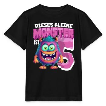 Dieses kleine Monster ist 5 - fünf Jahre - 5. - Stanley/Stella Kinder T-Shirt MINI CREATOR  - Schwarz - Vorne - Mikhail (115cm)