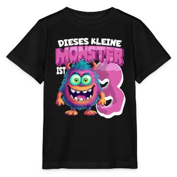Dieses kleine Monster ist 3 - drei Jahre - 3. - Stanley/Stella Kinder T-Shirt MINI CREATOR  - Schwarz - Vorne - Mikhail (115cm)