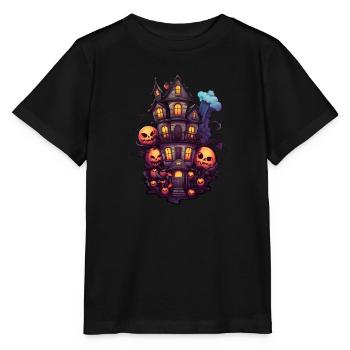 Halloween Haunted House Anime - Stanley/Stella MINI CREATOR Kids’ T-Shirt - black - Front - Mikhail (115cm)