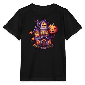 Halloween Haunted House Anime - Stanley/Stella MINI CREATOR Kids’ T-Shirt - black - Front - Mikhail (115cm)