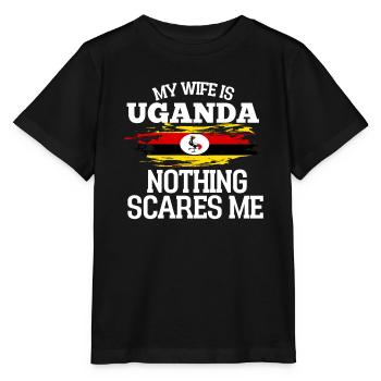Uganda - Stanley/Stella MINI CREATOR Kids’ T-Shirt - black - Front - Mikhail (115cm)