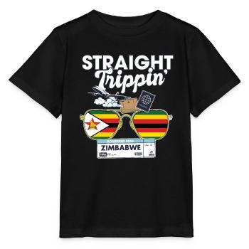 Straight Trippin' Zimbabwe Vacation Tour Travel - Stanley/Stella Kinder T-Shirt MINI CREATOR  - Schwarz - Vorne - Mikhail (115cm)
