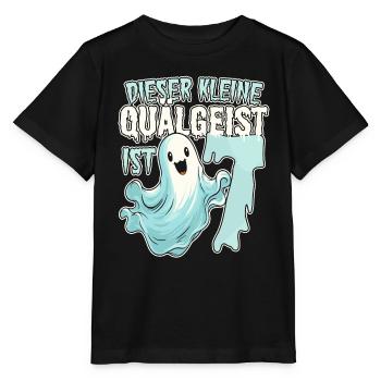 Dieser kleine Quälgeist ist 7 - sieben Jahre - 7. - Stanley/Stella Kinder T-Shirt MINI CREATOR  - Schwarz - Vorne - Mikhail (115cm)