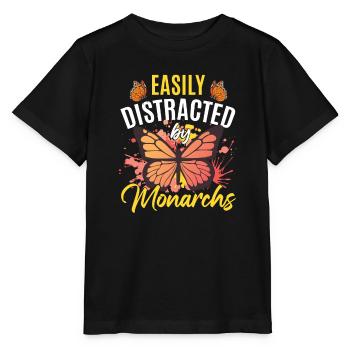 Citation du papillon monarque - T-shirt bio MINI CREATOR Stanley/Stella Enfant - noir - Devant - Mikhail (115cm)