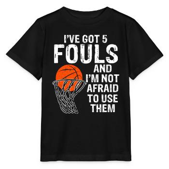 Basketball I've Got 5 Fouls - Stanley/Stella MINI CREATOR Kids’ T-Shirt - black - Front - Mikhail (115cm)