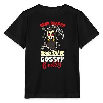 Lustiger Gruseliger Sensenmann, Toter - Stanley/Stella Kinder T-Shirt MINI CREATOR  - Schwarz - Vorne - Mikhail (115cm)