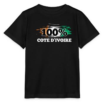 Côte d’Ivoire - T-shirt bio MINI CREATOR Stanley/Stella Enfant - noir - Devant - Mikhail (115cm)