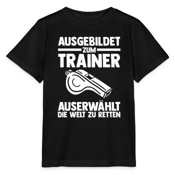 Sportmannschaft Trainer - Stanley/Stella Kinder T-Shirt MINI CREATOR  - Schwarz - Vorne - Mikhail (115cm)