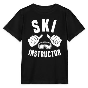 Ski instructor ski briller ski lessons - Stanley/Stella MINI CREATOR Kids’ T-Shirt - black - Front - Mikhail (115cm)