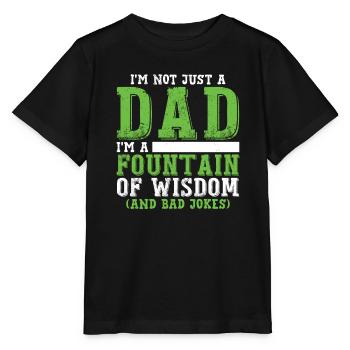 Je ne suis pas seulement un père, je suis une fontaine de sagesse - T-shirt bio MINI CREATOR Stanley/Stella Enfant - noir - Devant - Mikhail (115cm)