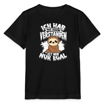 ICH HAB DAS CHON VERSTANDEN IST MIR NUR EGAL - - Stanley/Stella MINI CREATOR Kids’ T-Shirt - black - Front - Mikhail (115cm)