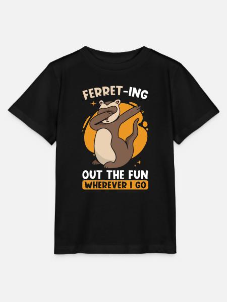 Frettchen Geschenk für Frettchen Besitzer - Stanley/Stella Kinder T-Shirt MINI CREATOR - Schwarz