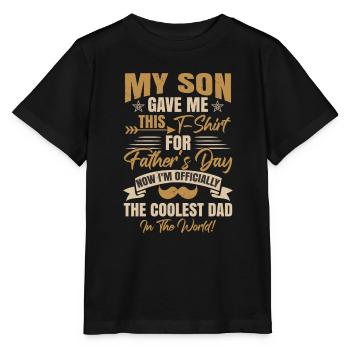 Vatertag Coolster Papa - Stanley/Stella Kinder T-Shirt MINI CREATOR  - Schwarz - Vorne - Mikhail (115cm)