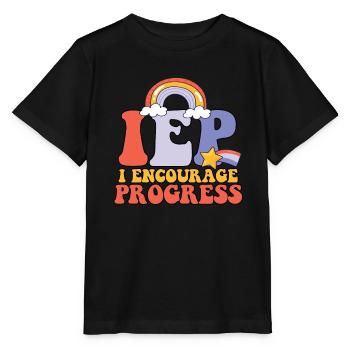 J’encourage le progrès Éducateur spécialisé - T-shirt bio MINI CREATOR Stanley/Stella Enfant - noir - Devant - Mikhail (115cm)