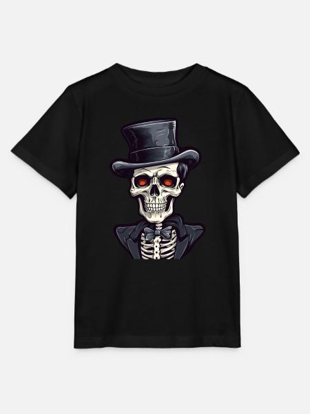 Skelett Halloween Gentleman - Stanley/Stella Kinder T-Shirt MINI CREATOR - Schwarz
