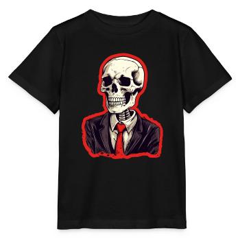 Costume d’Halloween squelette - T-shirt bio MINI CREATOR Stanley/Stella Enfant - noir - Devant - Mikhail (115cm)