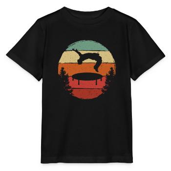 Trampoline Retro Backflip - Stanley/Stella MINI CREATOR Kids’ T-Shirt - black - Front - Mikhail (115cm)