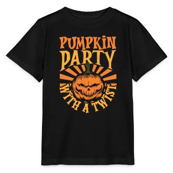 Creepy Pumpkin Halloween Costume Autumn Autumn - Stanley/Stella MINI CREATOR Kids’ T-Shirt - black - Front - Mikhail (115cm)
