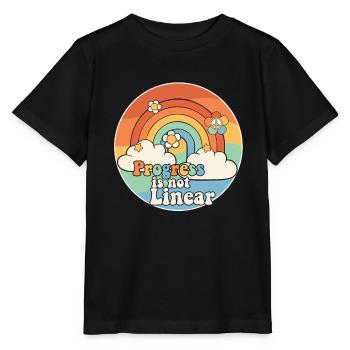 Les progrès de la thérapie ABA ne sont pas linéaires - T-shirt bio MINI CREATOR Stanley/Stella Enfant - noir - Devant - Mikhail (115cm)