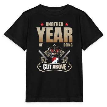 Cadeau d’anniversaire Barber Job - T-shirt bio MINI CREATOR Stanley/Stella Enfant - noir - Devant - Mikhail (115cm)
