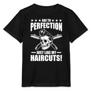 Cadeau d’anniversaire Barber Job - T-shirt bio MINI CREATOR Stanley/Stella Enfant - noir - Devant - Mikhail (115cm)