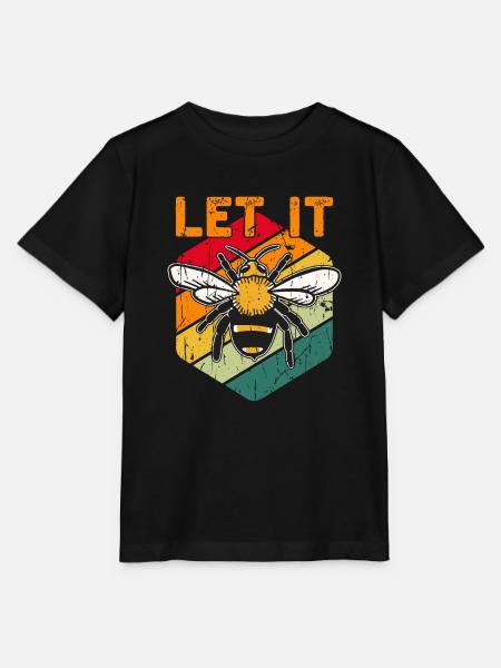 Let it Bee - Bienen - Stanley/Stella Kinder T-Shirt MINI CREATOR - Schwarz
