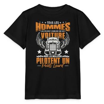 Les Meilleurs Pilotent Un Poids Lourd - T-shirt bio MINI CREATOR Stanley/Stella Enfant - noir - Devant - Mikhail (115cm)