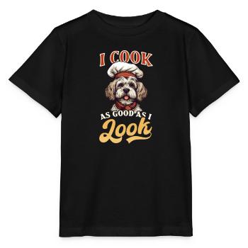 Kochmesser Ich koche so gut, wie ich aussehe - Stanley/Stella Kinder T-Shirt MINI CREATOR  - Schwarz - Vorne - Mikhail (115cm)