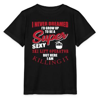 Lift attendant - Stanley/Stella MINI CREATOR Kids’ T-Shirt - black - Front - Mikhail (115cm)