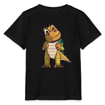 Dinosaur Enrollment - 1st day of school - Stanley/Stella MINI CREATOR Kids’ T-Shirt - black - Front - Mikhail (115cm)