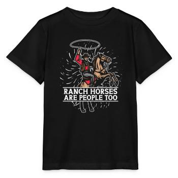Rodeo Cowboy Lasso Ranch Cowboy - Stanley/Stella MINI CREATOR Kids’ T-Shirt - black - Front - Mikhail (115cm)