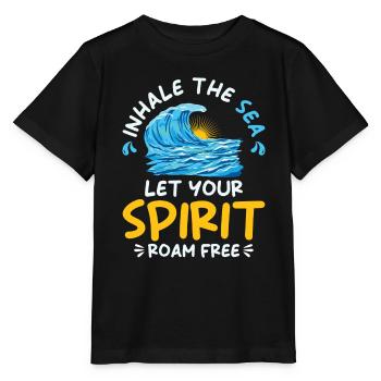 Ocean Sea Beach Holiday Souvenir Sea Breeze - Stanley/Stella MINI CREATOR Kids’ T-Shirt - black - Front - Mikhail (115cm)
