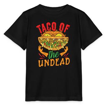 Monster Taco Horror Taco Halloween Taco Costume - Stanley/Stella MINI CREATOR Kids’ T-Shirt - black - Front - Mikhail (115cm)